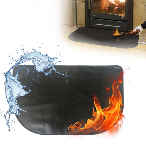Hojalis Alfombra Ignífuga para Chimenea, 105 X 60 cm Chimenea Estera Ignífugo, Tapetes para Chimenea, Alfombrilla Ignífuga para Proteger El Suelo de Chispas (105 X 60 cm)
