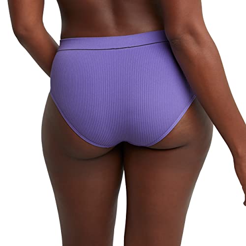 Image of Hanes Women's Originals Hi-leg Bikini Underwear, Seamless Rib Bikini, Assorted Colors, 6-pack