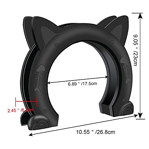 ikuso Cat Door for Interior Door,Indoor Cat Door,Pet Doors for Cat, 10.55"*2.45"*9.05" (L) - Image 6
