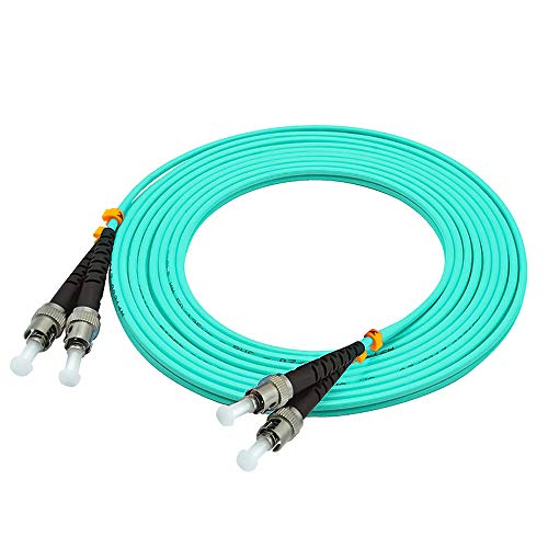 Image of 100 Meters 328ft ST to ST Duplex 50 /125 10G OM3 Multi-Mode Fiber Optic Cable Jumper Optical Patch Cord ST-ST