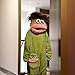 Silly Wearable Onesie, Fleece Big Mouth Monster Goofy Onesie Pajamas,Cozy Ultra-Soft Plush One-Piece Loungewear（1-Green,Large）