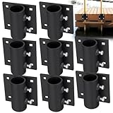 folosem Dock Brackets Hardware,Floating Dock Posts Hardware Holder Sleeve for Pipe Pole,Dock Stationary Galvanized Silver 5×5