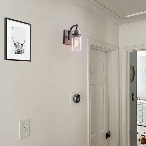 Wall-Sconces-Set-of-Two-Oil-Rubbed-Bronze-Sconces-Wall-Lighting-Fixtures-with-Clear-Glass-Indoor-Farmhouse-Bathroom-Wall-Sconce-for-Bathroom-Hallway-Stairwell Wall Sconces Set of Two Oil Rubbed Bronze Sconces Wall Lighting Fixtures with Clear Glass Indoor Farmhouse Bathroom Wall Sconce for Bathroom Hallway Stairwell
