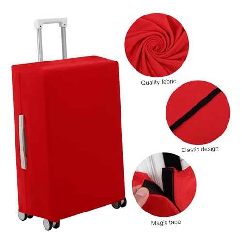 Elastic Travel Luggage Cover Protective Suitcase Dust Cover for Trolley Cases Red Stretchable Design to Shield against Dirt and Scratches3