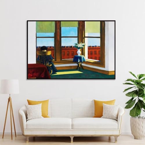 Toile Edward Hopper Chambre à Brooklyn impression d'art murale 30x45cm