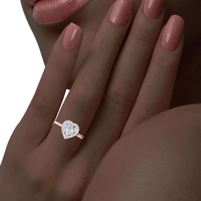 1 CT Moissanite Engagement Ring Colorless VVS1 10K 14K 18K Solid Gold, 925 Sterling Silver Solitaire Engagement Ring Christmas gift for Women