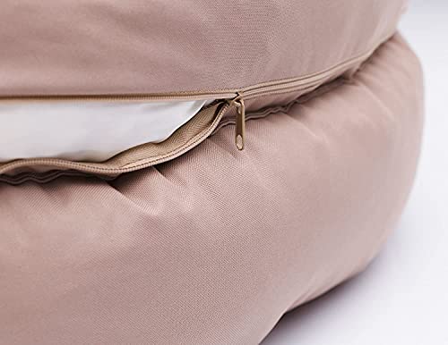 Juelle Hundebett - Großhundesofa, Abnehmbarer Bezug maschinenwaschbar, flauschiges Bett, Hundesessel Santi S-XXL (Größe: XL - 120x85 cm, Dark Asche)