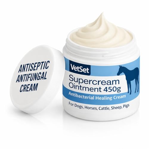 VetSet Supercream Antifungal & Antibacterial Wound Cream for Dogs & Horses 450g