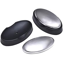 TDOCK 2 Pack Stainless Steel Soap Bar Magic Hand Odor Absorber Remover