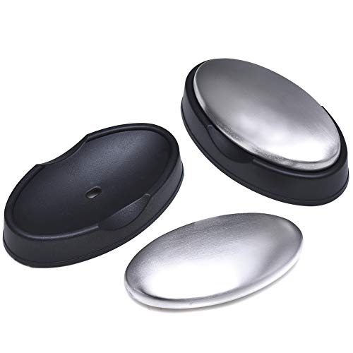 TDOCK Two Pack Stainless Steel Soap Bar