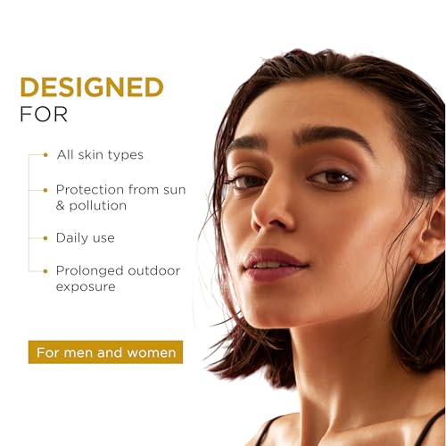 Image of Oshea Herbals UV Shield 7-in-1 Sunscreen Serum SPF 60 PA+++ | Broad Spectrum Sunscreen for Men & Women | Lightweight Face Serum with Skin Brightening & Hydration | 50ml