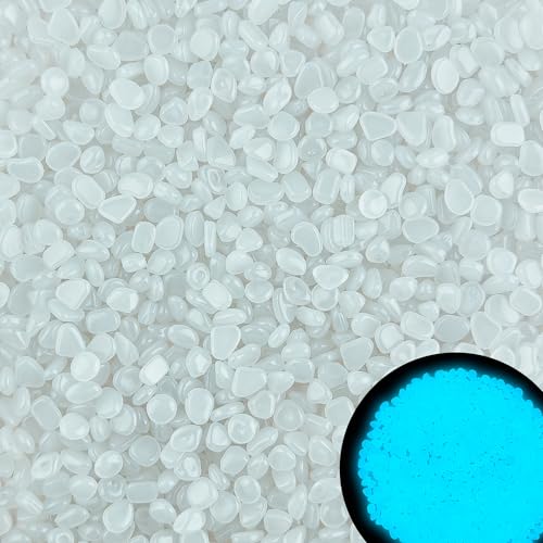 Galets lumineux blancs de 5 à 8 mm pour aquarium, décoration de pot de fleurs
