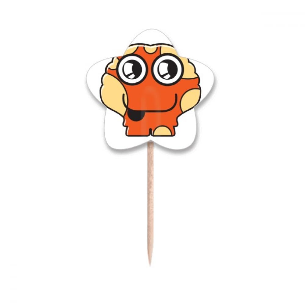 Cure-dents Orange Alien cupcake picks et drapeaux étoiles pour décoration buffet