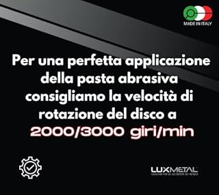 Lux Metal Kit 3 Pasta Abrasiva Lucidante 350 gr (A-B-C) Set Lucidatura Acciaio Inox Cera Solida Per Lucidare Metalli A Specchio Alluminio Lucida Cromature Legno Plexiglass Marmo Ottone Rame Plastica