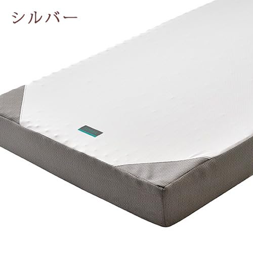 nishikawa 【 西川 】 マットレス RAKURA シングル 凹凸構造 波形 ウレタン 体圧分散 寝返りラクラク 厚さ9cm ムレにくい 洗える側生地 1枚もの 圧縮梱包 コンパクトにお届け 55597 (シルバー[761], シングル) [3]