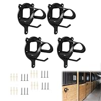 Rakiuty Metall Trensenhalter für Pferde,Haken Pferd Tack,Zaumzeughalter Metall,Trense Pferdehalfter Aufhänger,Trensenhalter Pferd,Gertenhalter Pferd mit Expansionsröhrchen und Schrauben