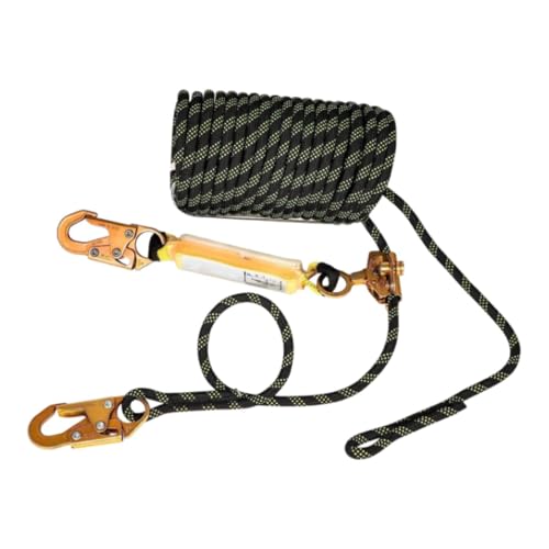 Amagogo Vertical Rope Outdoor Climbing Rope Professional, Harness Security Lanyard for Climbing Activities Tree Climber, 50ft