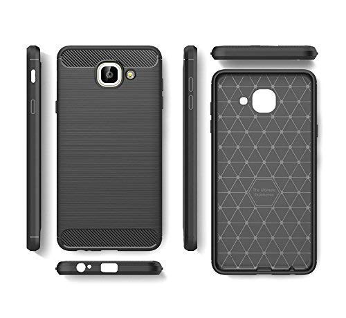 Image of Hybrid Carbon Fiber Back Case for Samsung Galaxy J7 Max (Black)