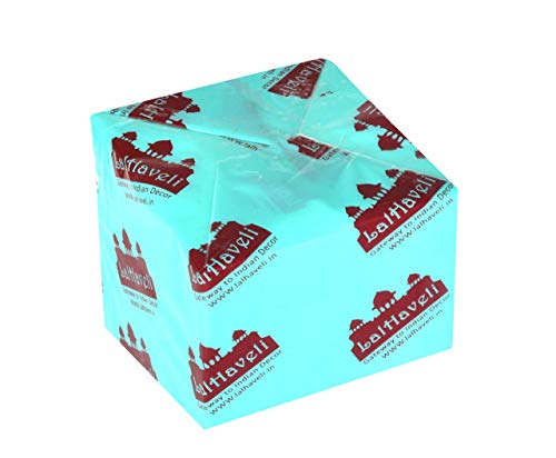 Lalhaveli Home Decorations Light Indian Decorative Iron Pillar Candle Stand, 4.5" Tall 2" Candle Plate Green Candle Holder #TOP7