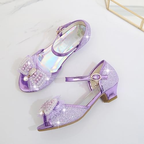 IWIHMIV Girls Low Heels Sandals Toddler Princess Shoes Open Toes with Ankle Strap Rhinestone Dress Shoes for Kids2