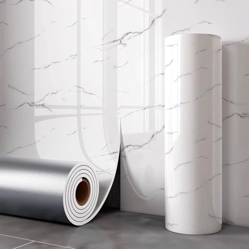 Paneles Tapiz Autoadhesivo Muebles Mármol,2mm Papel Pintado Adhesivo- Rollo De Aislante Termico - Paneles De Pared 3D Impermeable Antihumedad Contacto Papel Decorativo Para Hogar/Dormitorio/Salón