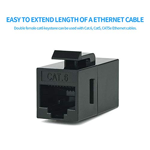 image for RJ45 Coupler, VANDESAIL Ethernet Coupler, RJ45 Keystone Jack Cat6 Coup