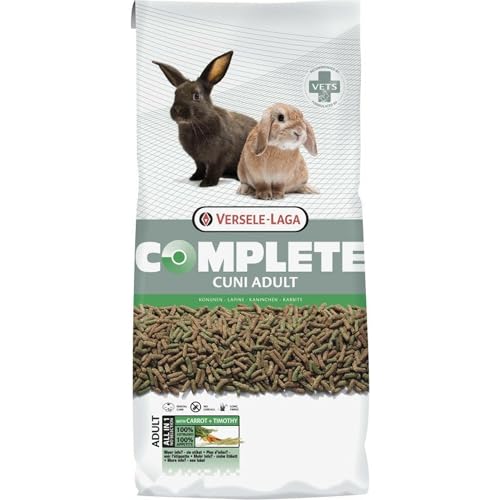 VERSELE-LAGA - Complete Cuni Adult - Ballaststoffreiches extrudiertes Komplettfutter für (Zwerg-) Kaninchen - 8kg