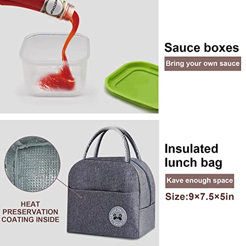 Koccido Bento Box Lunch Box Kit,Japanese Lunch Box 3-In-1 Compartment,Stackable Lunch Box Leakproof Lunch Container,Wheat Straw Bento Lunch Box for Kids and Adults