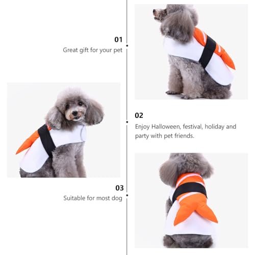 FRCOLOR Lustiges Hund Sushi Kostüm Halloween Haustier Cosplay Outfit Lustige Hundekostüme Hunde Halloween- Für Party Fotoshooting