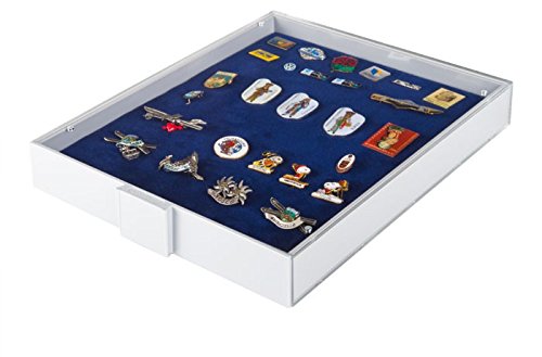 LINDNER Das Original Sammelbox Standard mit Blauer Schaumstoffeinlage für PINs/Orden/Abzeichen