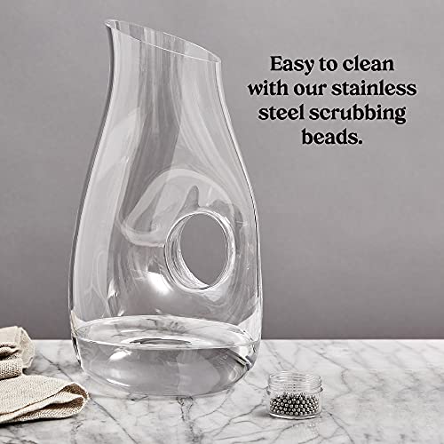 Red Wine Decanter - Glass Vase Red Wine Aerator - Gift Accessories - Clear Carafe With Cleaning Beads - Holds 750Ml Bottle #TOP3