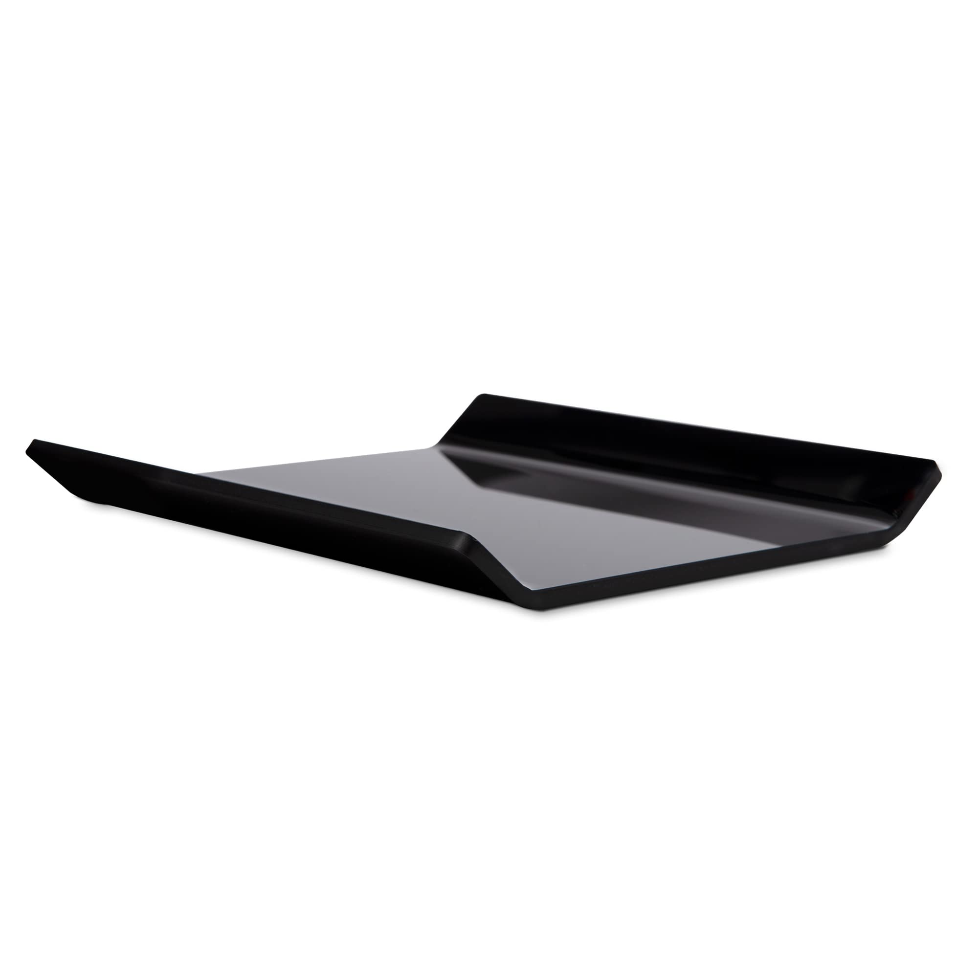 5 Stk. Zahlteller, Cash-Tray, Wechselgeldschale, Kassierteller als Bezahlteller aus schwarzem PLEXIGLAS® für eine kontaktlose Bezahlung am Verkaufstresen im Kassenbereich oder im Restaurant, Café