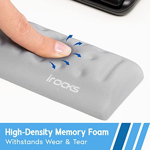I-Rocks Memory Foam Mouse Wrist Rest - Pain-Reducing Wrist Rest For Mouse - Non-Slip Rubber Base Wrist Rest - Cooling Mouse Wrist Support For Long Hours Of Work, Studying, Gaming #TOP5