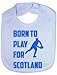 Bavoir amusant pour bébé/tout-petit/nouveau-né avec inscription « Born To Play For Scotland Rugby », bleu, taille unique