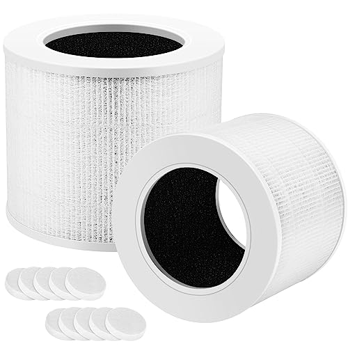 La Mejor Lista de Minipicadoras - los preferidos. 42 Paquete de 2 mini filtros de repuesto compatibles con LEVOIT Core Mini purificador de aire, filtro de repuesto 3 en 1 con núcleo de filtración mejorado Mini-P con carbón...