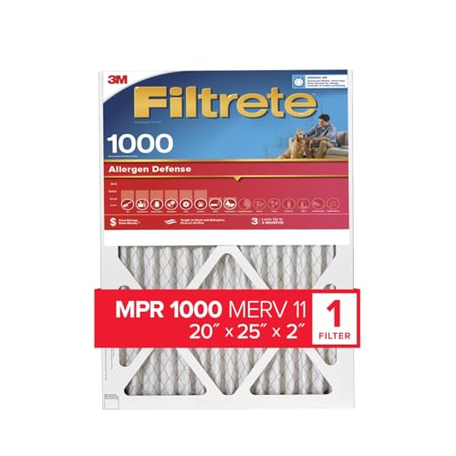 Filtrete 20x25x2 MERV 11 Allergen Defense Air Filter, 4 Pack