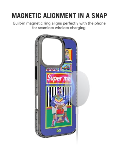 Image of DailyObjects Case for iPhone 16 Pro Max Compatible with Mag-Safe Wireless Charging, Stride 2.0 Super Gamechanger Slim Shockproof Back Cover with Inner Magnetic Ring