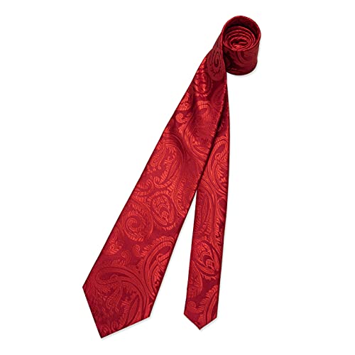 Image of DiBanGu Mens Paisley Tie Sets Silk Jacquard Woven Floral Necktie and Pocket Square Cufflinks Wedding Business Party