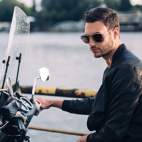 URUMQI Polarized Aviator Sunglasses for Men Women,UV400 Protection Lens, Ultra Lightweight Pilot Sun Glasses for Driving Golf3