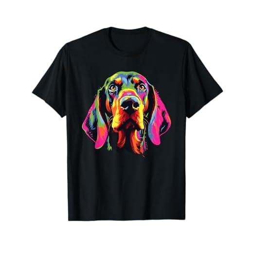 Farbenfrohes Black And Tan Coonhound T-Shirt