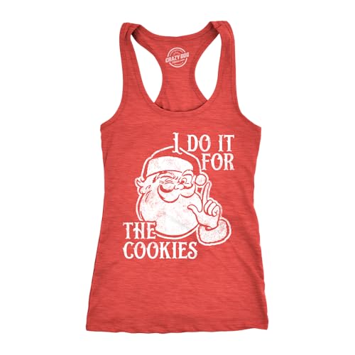 Camiseta sin mangas navideña I Do It for The Cookies de mujer