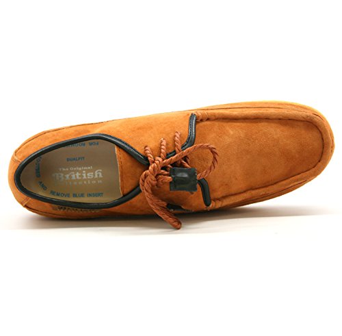 British Collection Crown Men's Shoes Tan Suede 9M4