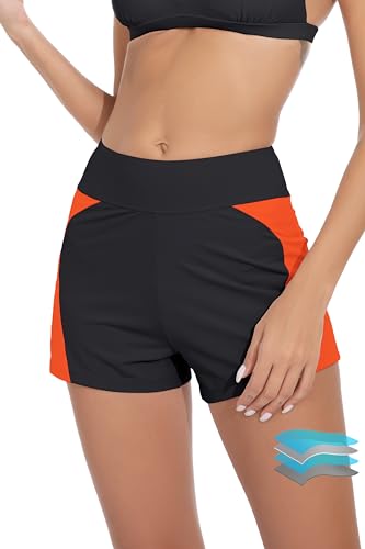 Image of Beautikini Period Swimwear Menstrual Leakproof Swim Shorts Quick Dry 3 inch High Waist Bathing Suit Bottoms for Teen Girls Women