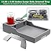 GHKINMAL Couch Cup Holder, 4-in-1 Side Couch Arm Tray with Phone Holder, Sofa Clip on Side Table for Wide Couches Arm, Suitable for Home Drinks/Remote/Snacks-Grey