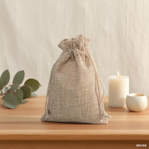 20Pcs Burlap Jute Bags with Drawstring 10 x 14cm Jute Bag Reusable Hessian Sacks Bag Small Gift Bags for Present Wedding Party Jewelry,Halloween Kid Birthday Christmas Craft Gift Bag for Candy Favors — view 5
