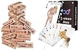 Paar-Spielideen Set – 48 Aktivitäts-Blöcke + 12-seitiger Würfel + 6-seitiger Pose-Selector + 54 Paar-Karten – Varianten A, B, C oder Komplett-Set für intime Spiele zu zweit (C)