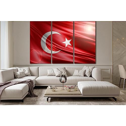 Lienzo de bandera de Turquía ZELLART para transformar comedores y despachos en espacios elegantes
