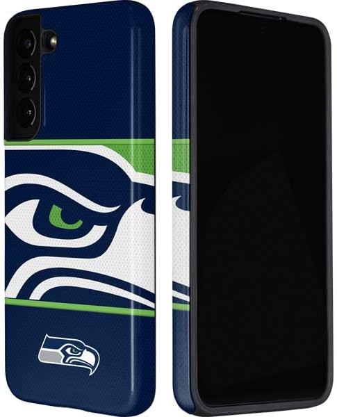 Skinit Pro Phone Case Compatible with Galaxy S22 - Officially Licensed NFL Seattle Seahawks Zone Block Design