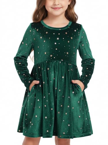 Vestidos de Halloween y Navidad para niñas pequeñas en terciopelo suave