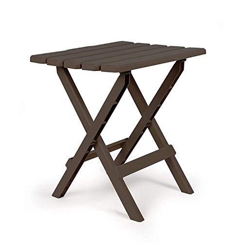 Camco 51886 Mesa Plegable Lateral Portátil Grande Adirondack Mocha para Exterior